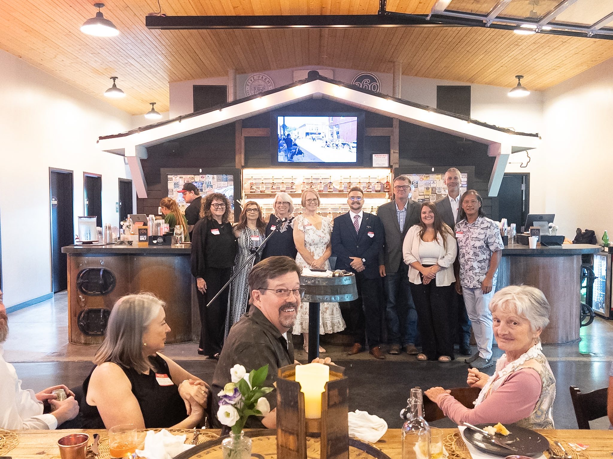 photo by megan Jantos
Members of the 2026-27 Weston Chamber of Commerce board of directors pose for a photo during the chamber’s annual dinner Thursday, Aug. 13, at the Holladay Distillery Event Center. The dinner included a posthumous presentation of the GLOW Award to longtime volunteer Lorri Stanislav.
