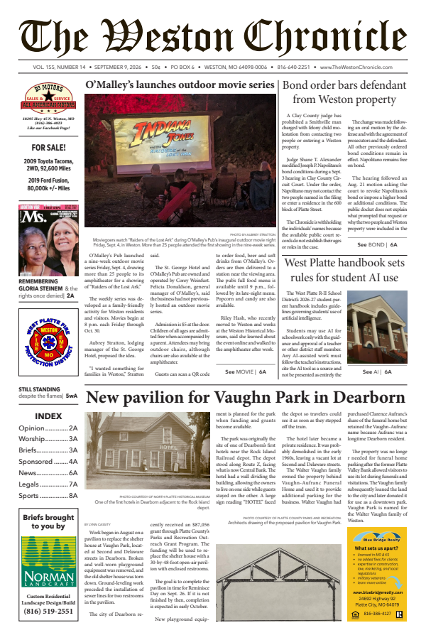 Front page, September 9, 2026