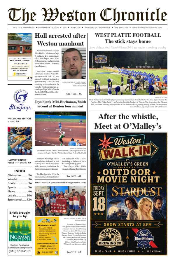 Front page, September 16, 2026