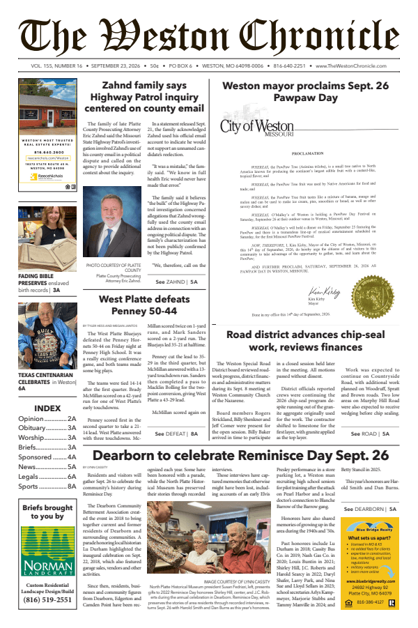 Front page, September 23, 2026